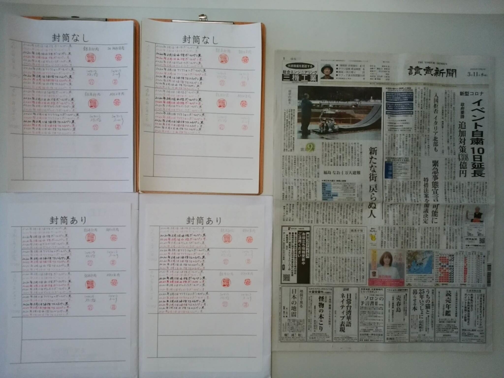 2020年3月11日 筆跡鑑定の研究用試料の作成