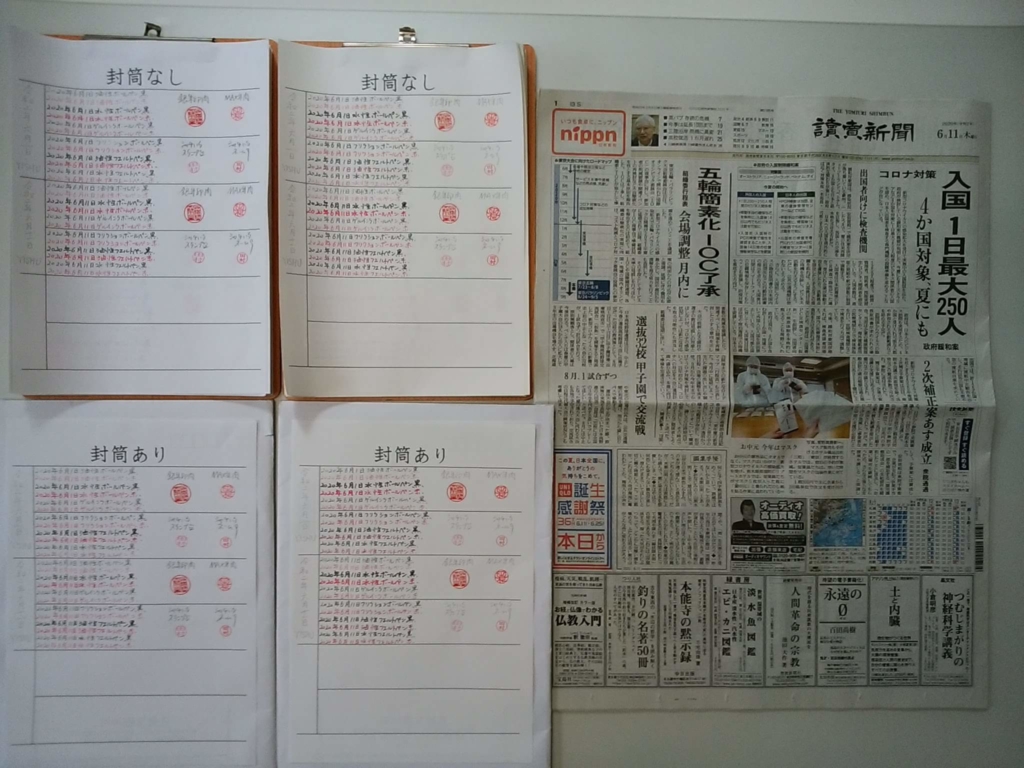 筆跡鑑定・印章鑑定の研究用試料の作成:2020年6月11日
