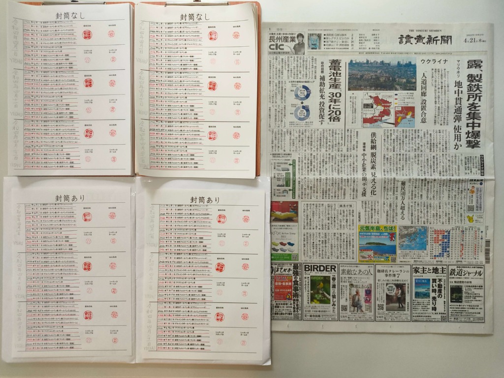 筆跡鑑定と印章鑑定の研究用試料の作成:2022年4月21日