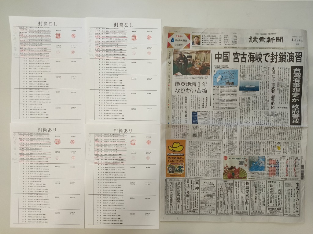 筆跡鑑定と印章鑑定の研究用試料の作成:2025年1月1日